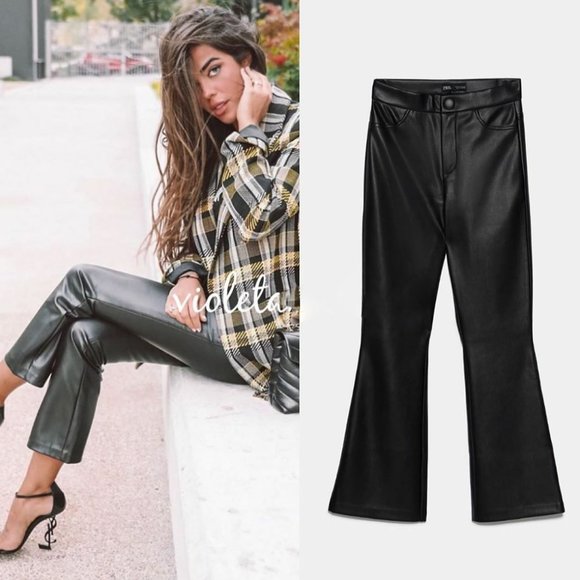 LAST ONE !ZARA Bloggers FAV. Faux Leather Leggings - Picture 7 of 9